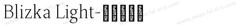 Blizka Light字体转换
